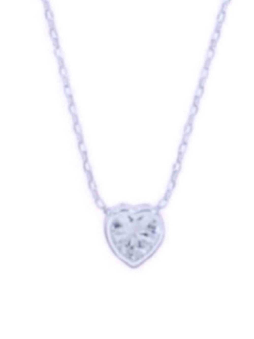 Cubic Zirconia Heart Necklace